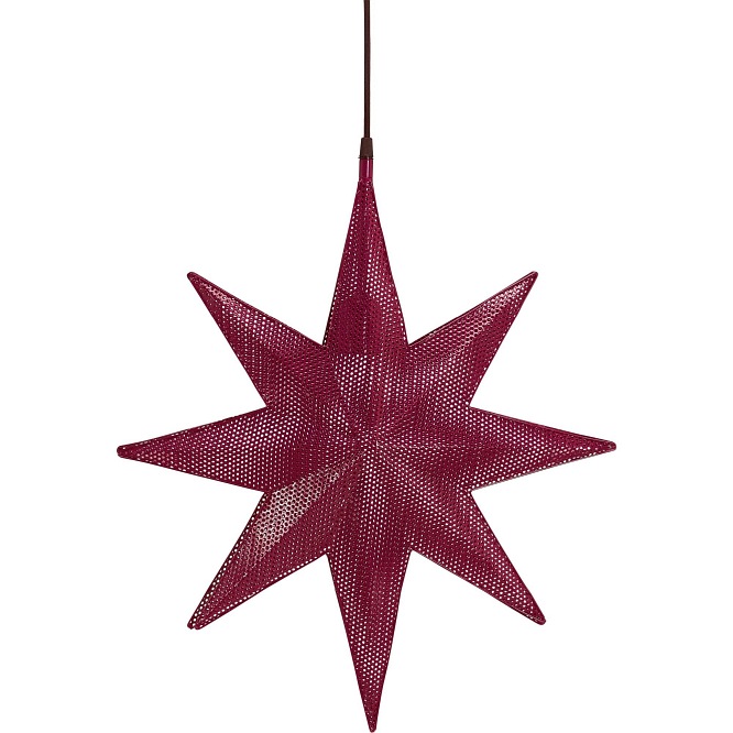 Świąteczna lampa gwiazda metalowa Capella czerwona